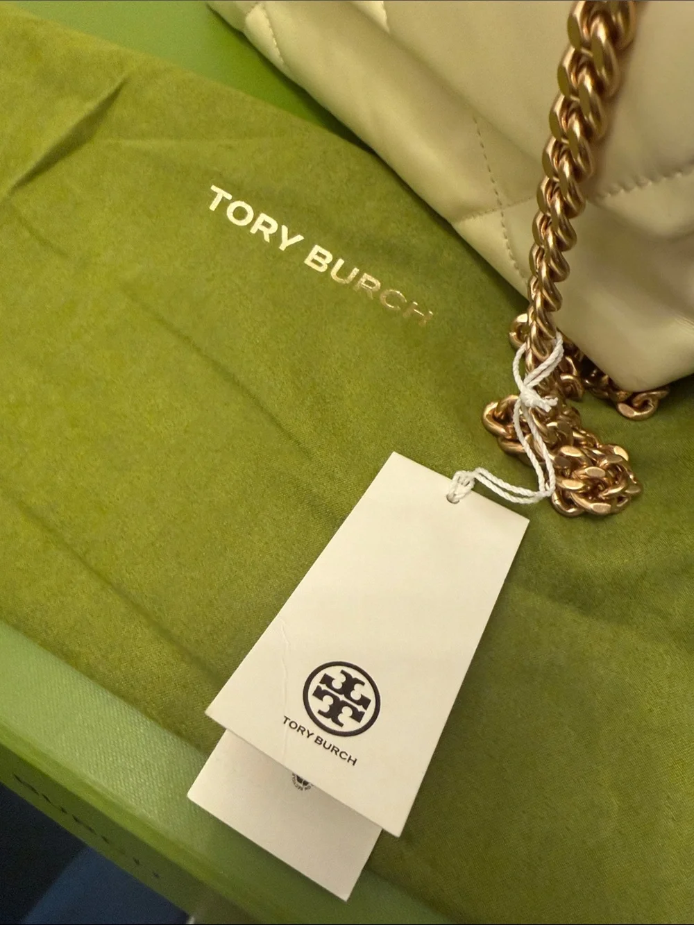 Tory Burch Kira Diamond Quilt Small Convertible Shoulder Bag Frozen Zest